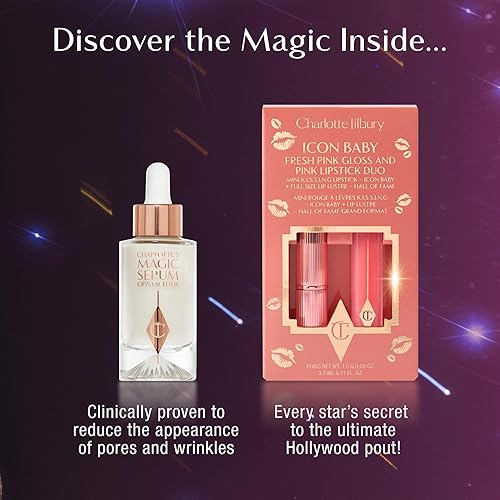 Vista 10 de Charlotte Tilbury Magic Serum Crystal Elixir - Skincare Set Essential - Firming Peptide Serum for Face & Neck - Perfect for Gifting & Makeup Pairings