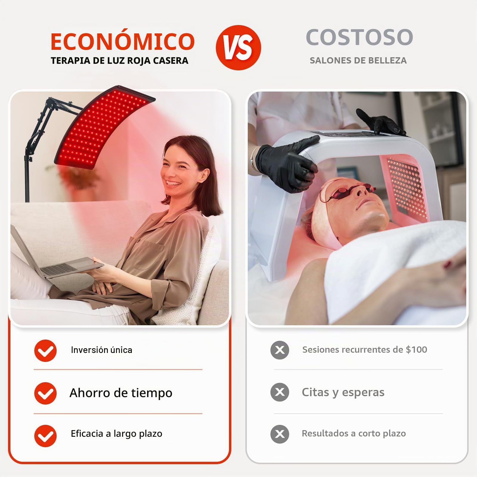 Terapia de luz roja para dispositivo corporal, terapia de luz infrarroja con soporte, luz roja de 660 nm y lámpara de luz infrarroja cercana de 850 nm para aliviar el dolor corporal, cuidado de la