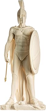 Leonidas Statue Ancient Greek Spartan King Warrior Sculpture Figure Alabaster Handmade Museum Articrafts 13.77"