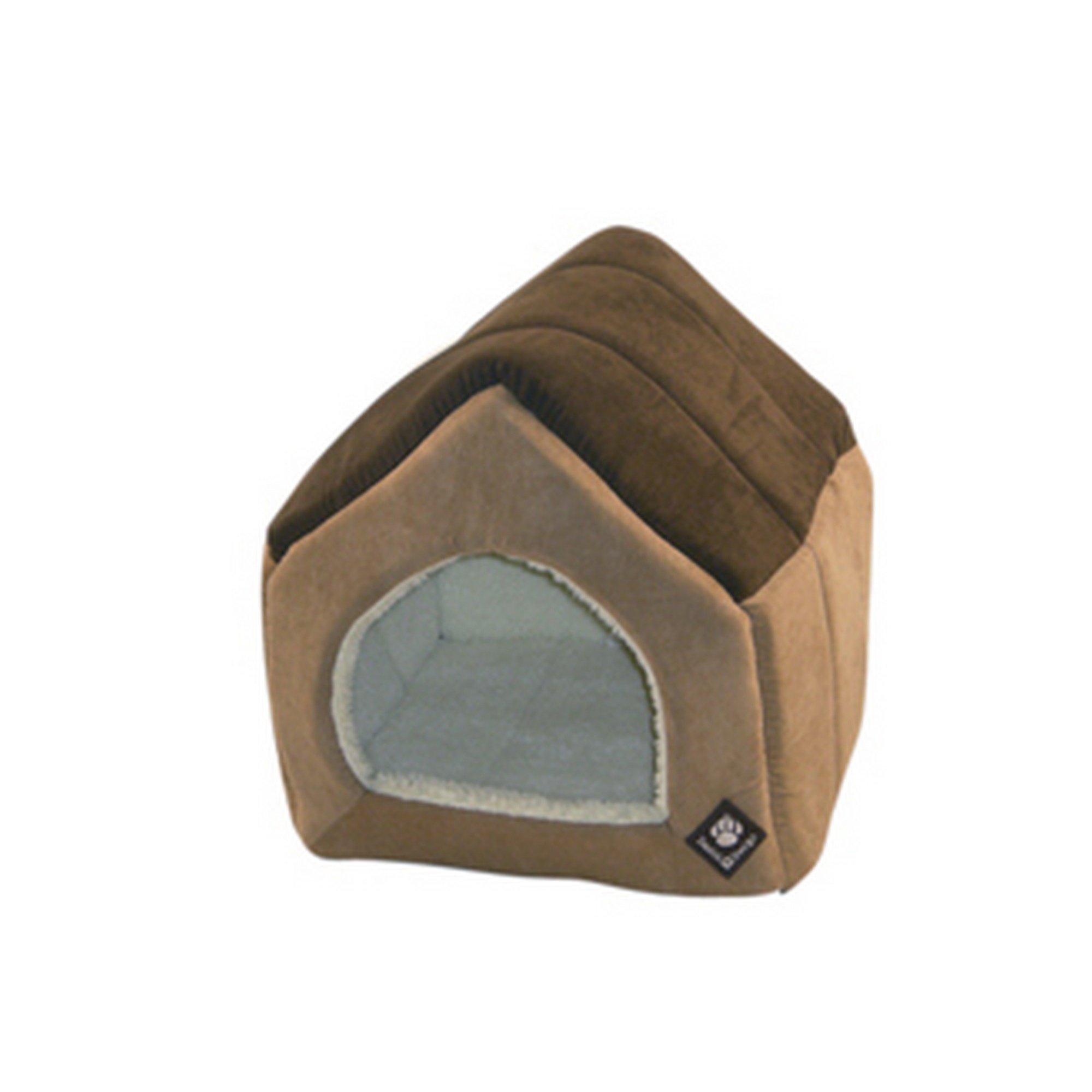 Danish Design Brown Warm Fleece Lining Cat/Kitten Small Dog Pet House Large 34 x 31 x 34cm