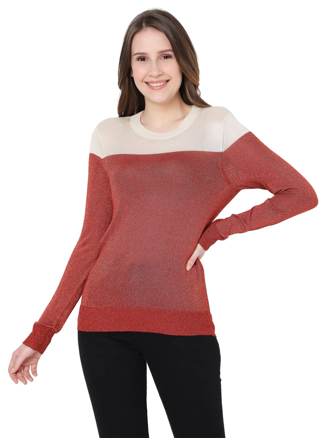 VERO MODA Women’s Viscose Blend Round Neck Pullover VERO MODA Women’s Viscose Blend Round Neck Pullover