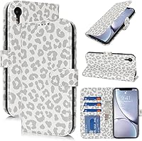 Vista 12 de Funda tipo cartera para iPhone XR con tarjetero, para iPhone Xr para mujeres y hombres, piel sintética a prueba de golpes con hebilla magnética
