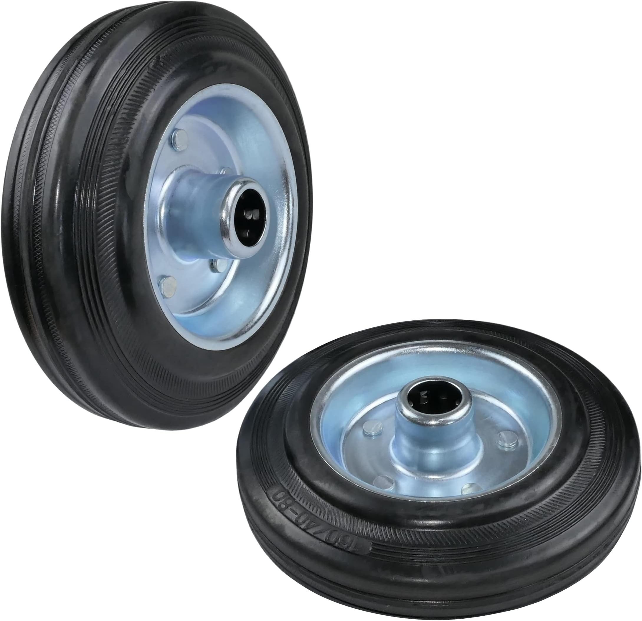 Ruote Da Incasso In Gomma Termoplastica - Set Di 2, Portata 100 Kg, Asse M8, Per Carrelli E Mobili - Foto 9