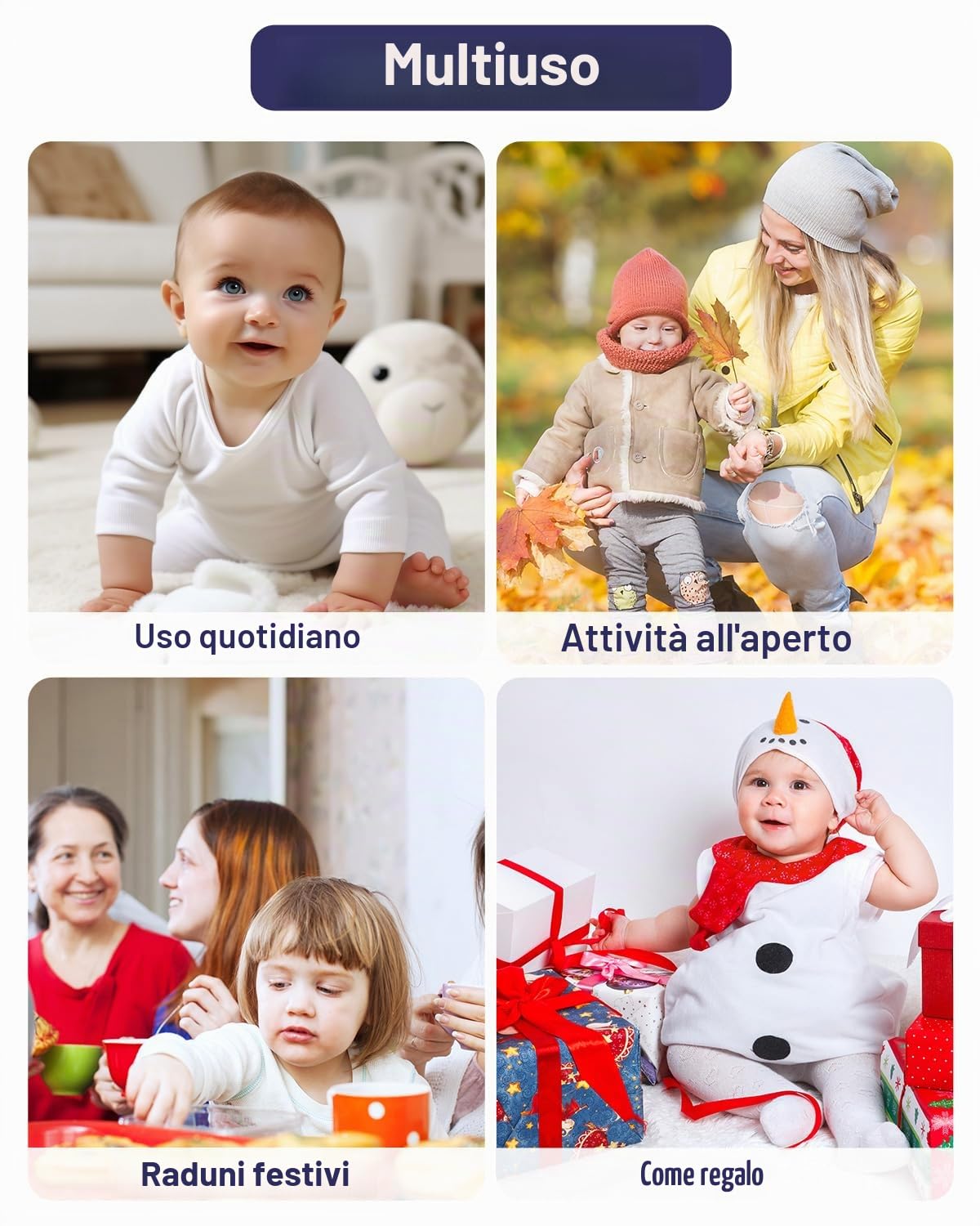 Bambini Pagliaccetto con Cappuccio Invernale, Neonato Snowsuit Ragazze Ragazzi Manica Lunga Fleece Outfits Outwear Vestiti Pigiama Regalo 6-9 mesi