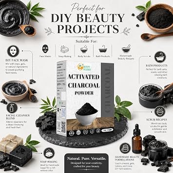 Herbs Botanica Activated Charcoal Powder, Food Grade, 2 oz