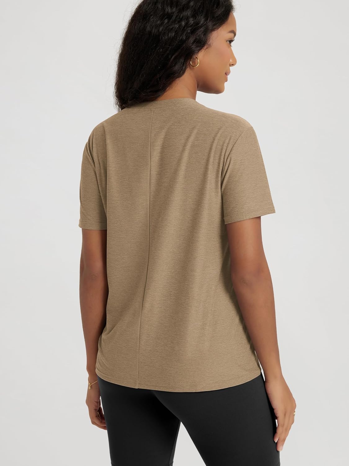 ODODOS Women's Performance Cropped Tee Ultra Soft odSTRATUM Tech Short Sleeve Relaxed Top Crew Neck T-Shirts - Image 4