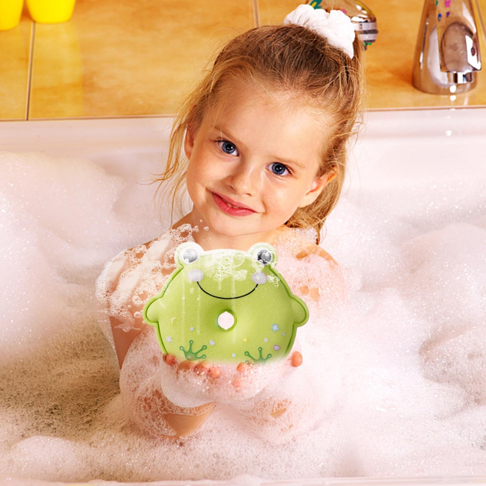 子供 シャワー 子供用バススポンジ、バスシャワースポンジ | もろく シャワーバス用スクラバーボール,かわいい外観