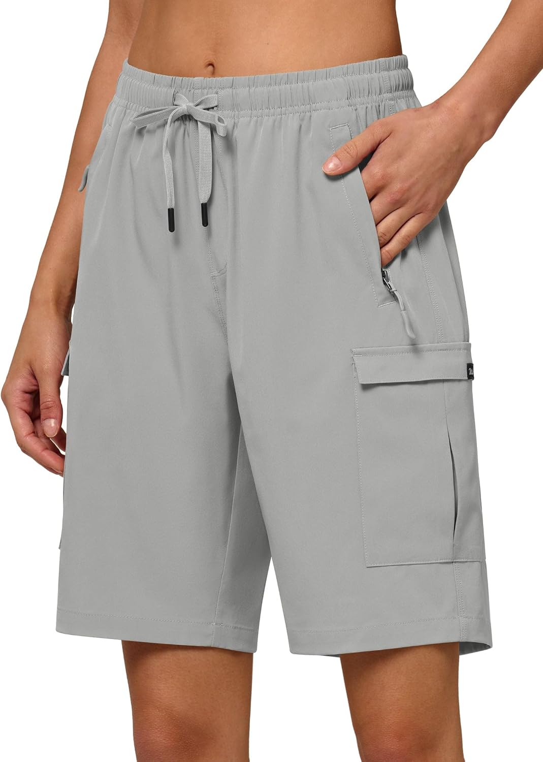 Willit Women's 7''/9" Hiking Cargo Athletic Shorts with Zipper Pockets Quick Dry for Camping, Golf, Travel Water Resistant