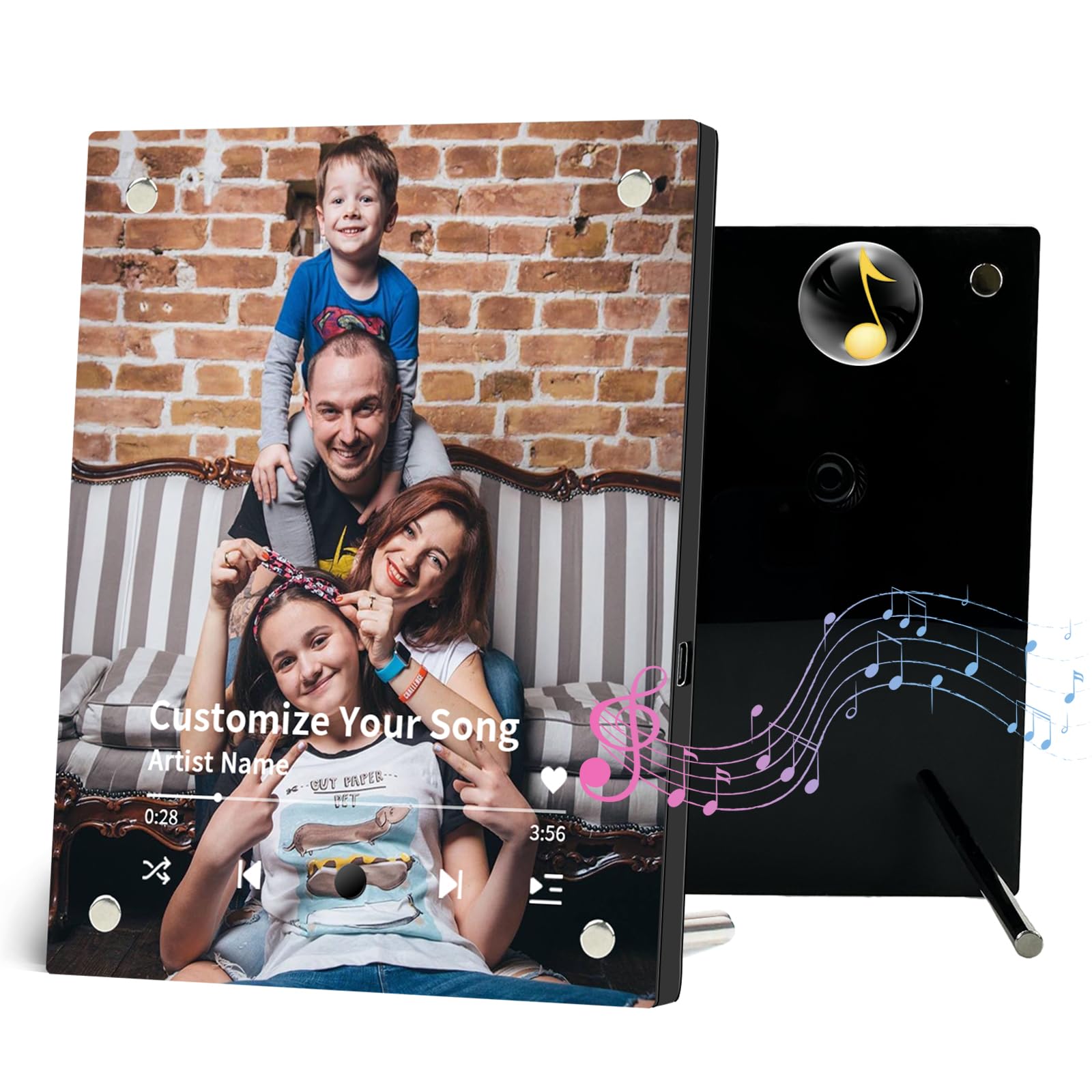 Custom Music Picture Frame Spotify Song Plaque, Personalized Gift for Mom, Dad, Couples, Unique Anniversary, Wedding, Birthday Gift for Women, Men,