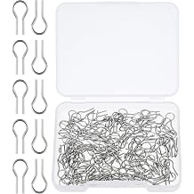 Oruola 150pcs R-Shaped Nichrome Wire for Ceramics,High Temperature Nichrome Wire Jump Rings, High Fire Wire for Ceramics for Kiln Ceramic Fused Glass Supplies for DIY Pendant Bead Ornaments