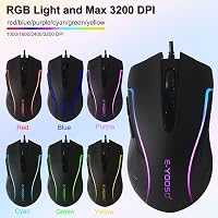 E-Yooso Gaming Billentyűzet és Egér Szett RGB Háttérvilágítással, Csuklótámasszal, 104 Gombos Csendes Membrán, Anti-Ghosting, PC Gamer 7