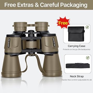 FREE SOLDIER 20x50 High Power Binoculars for Adults Mud