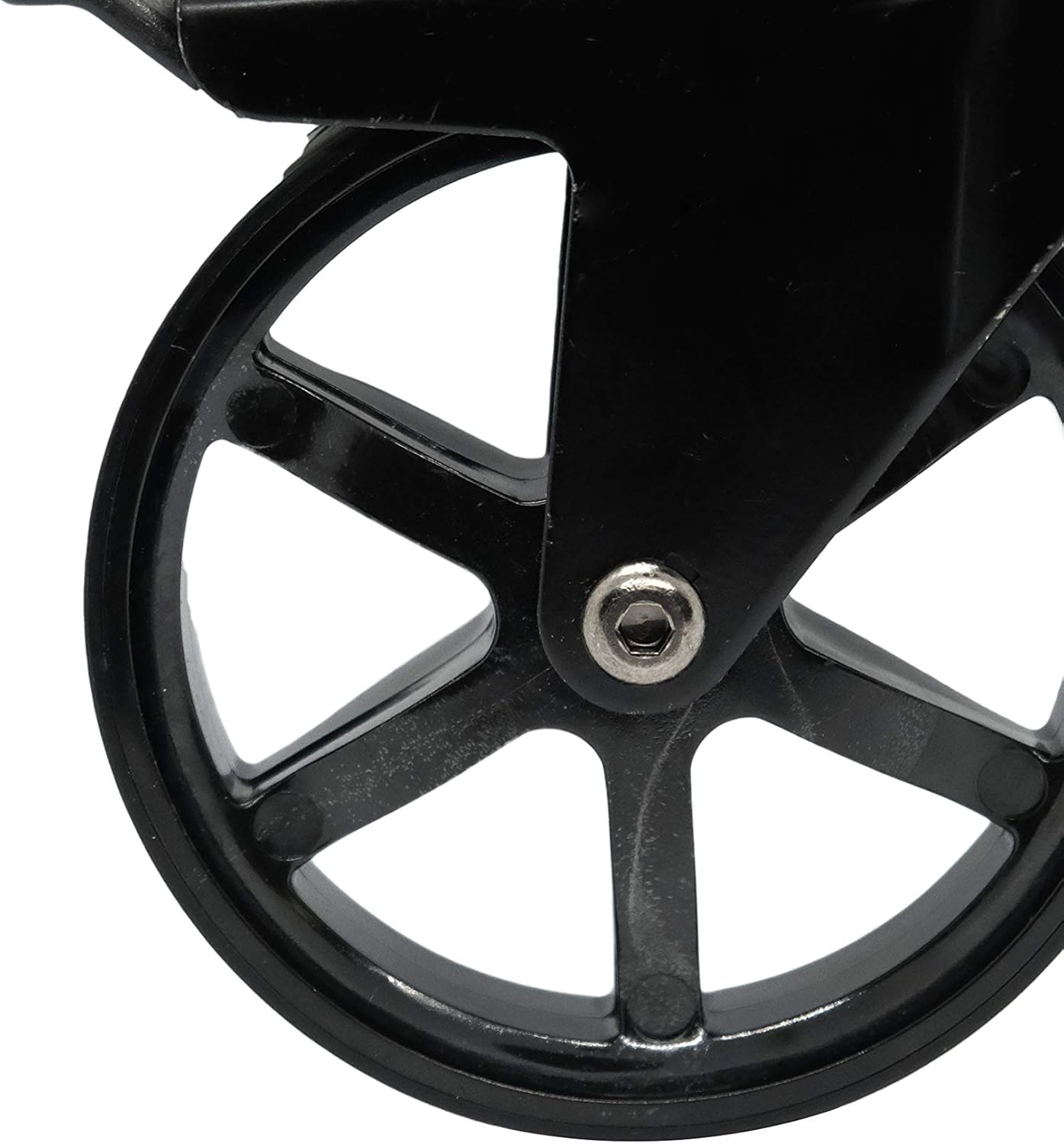 Shepherd 4" Vintage Series 400-lb. Total Capacity Mag Style Heavy-Duty Casters with Polyurethane Non-Marking Wheels, 360° Swivel Silent Industrial Caster Wheels, Set of 4, Black