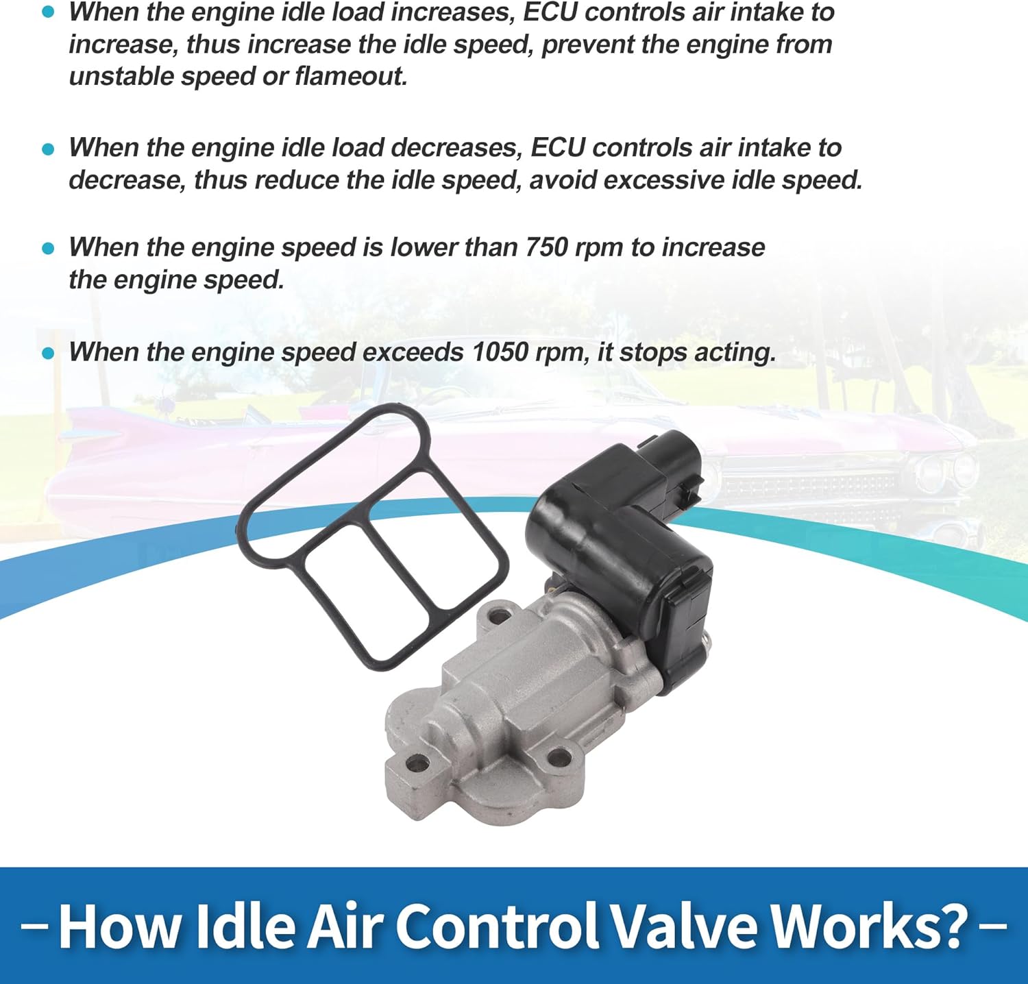 Car Idle Air Control Valve for Toyota Camry 2002-2006 Replace No.2227028020 IACV Idle Motor Idle Air Control Valve for Stable Engine Operation