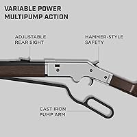 Vista 3 de Barra Air Guns 1866 Cowboy Series - Rifle de aire de acción de palanca, dispara pellets de calibre .177 y BBS, 600-800 FPS, pistolas de pellets