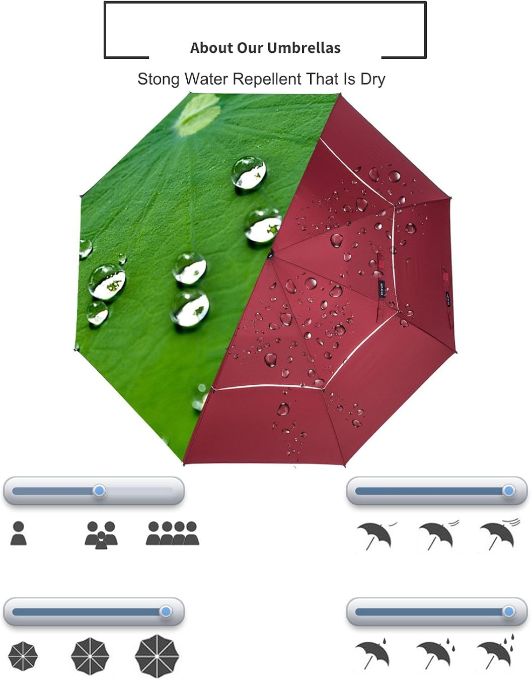 ZOMAKE Windproof Golf Umbrella, 62/68 inch Large Umbrella for Rain Double Canopy Automatic Open Vented Stick Umbrellas