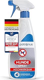 Patronus Hunde-Abwehrspray gegen Urinieren & Ankauen 500ml - Fernhalte-Spray gegen Hunde mit Sofortwirkung - hochwirksam & produziert in Deutschland