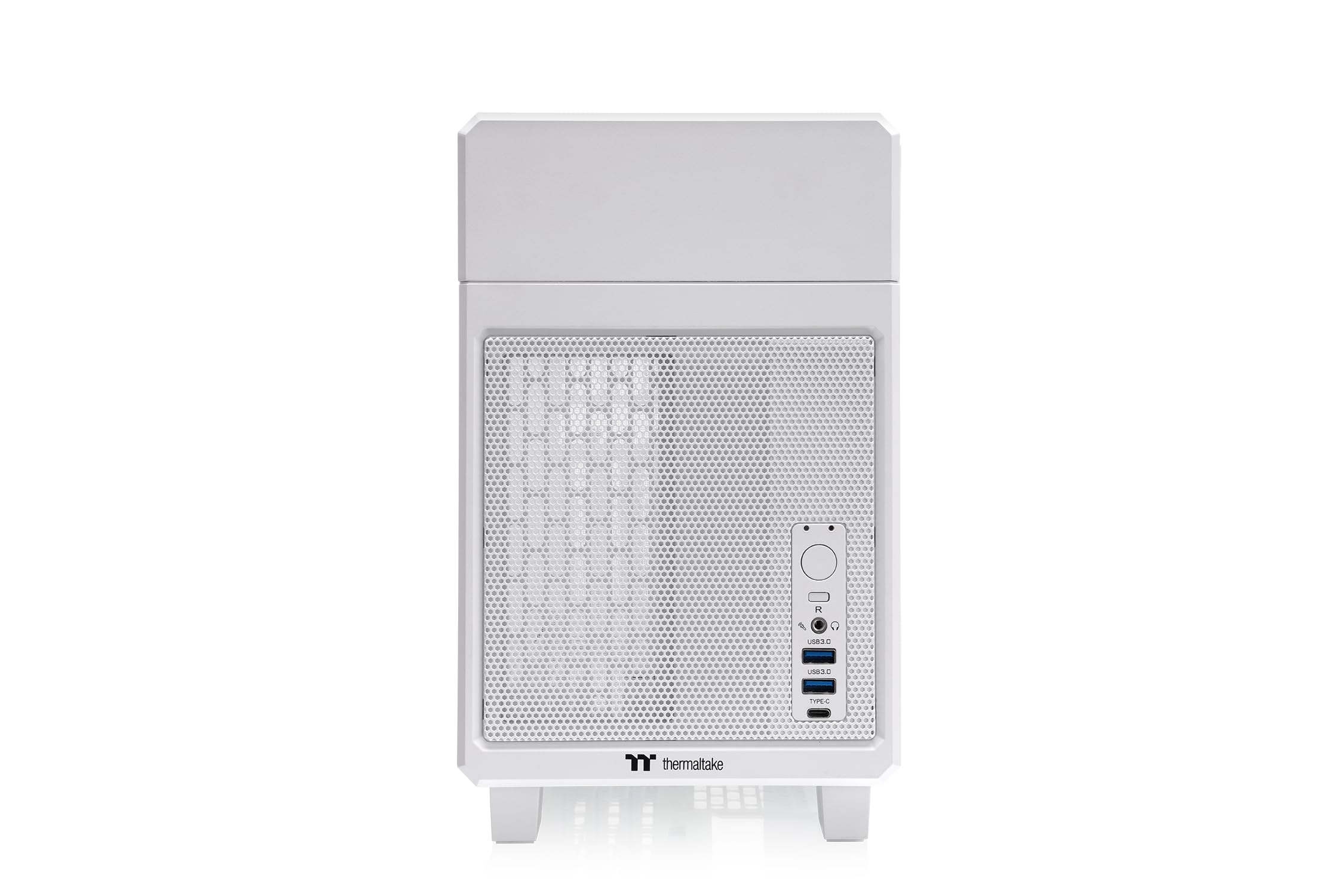 Thermaltake TR100 Boîtier PC Mini-ITX Compact Double Chambre, PCIe 4.0 Riser Inclus, Neige