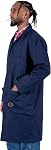 Pioneer Shop & Garage Work Coat - 4 Pockets - Action Back - Snap Double Placket Closure - For Mechanics - Navy