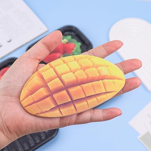Miniatura 3 de 4 paquetes de notas adhesivas novedosas en forma de fruta, notas de mangomelocotónmandarinafresa, lindos blocs de notas autoadhesivos, suministros