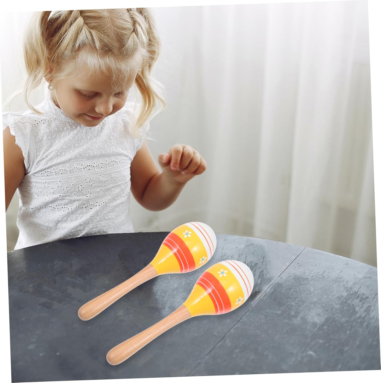 10 Stück Blanko Holz Rasseltrommeln - DIY Bastelspielzeug Für Kinder & Musikalische Früherziehung