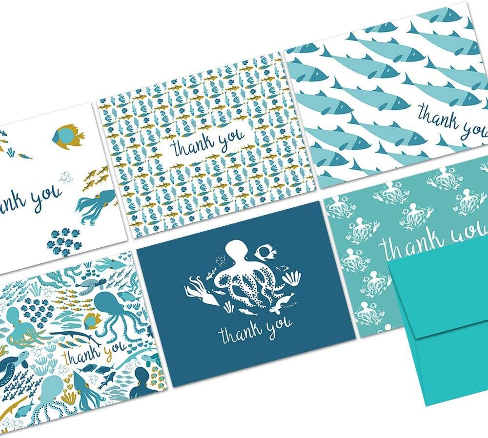 Note Card Cafe Thank You Greeting Card Set with Envelopes