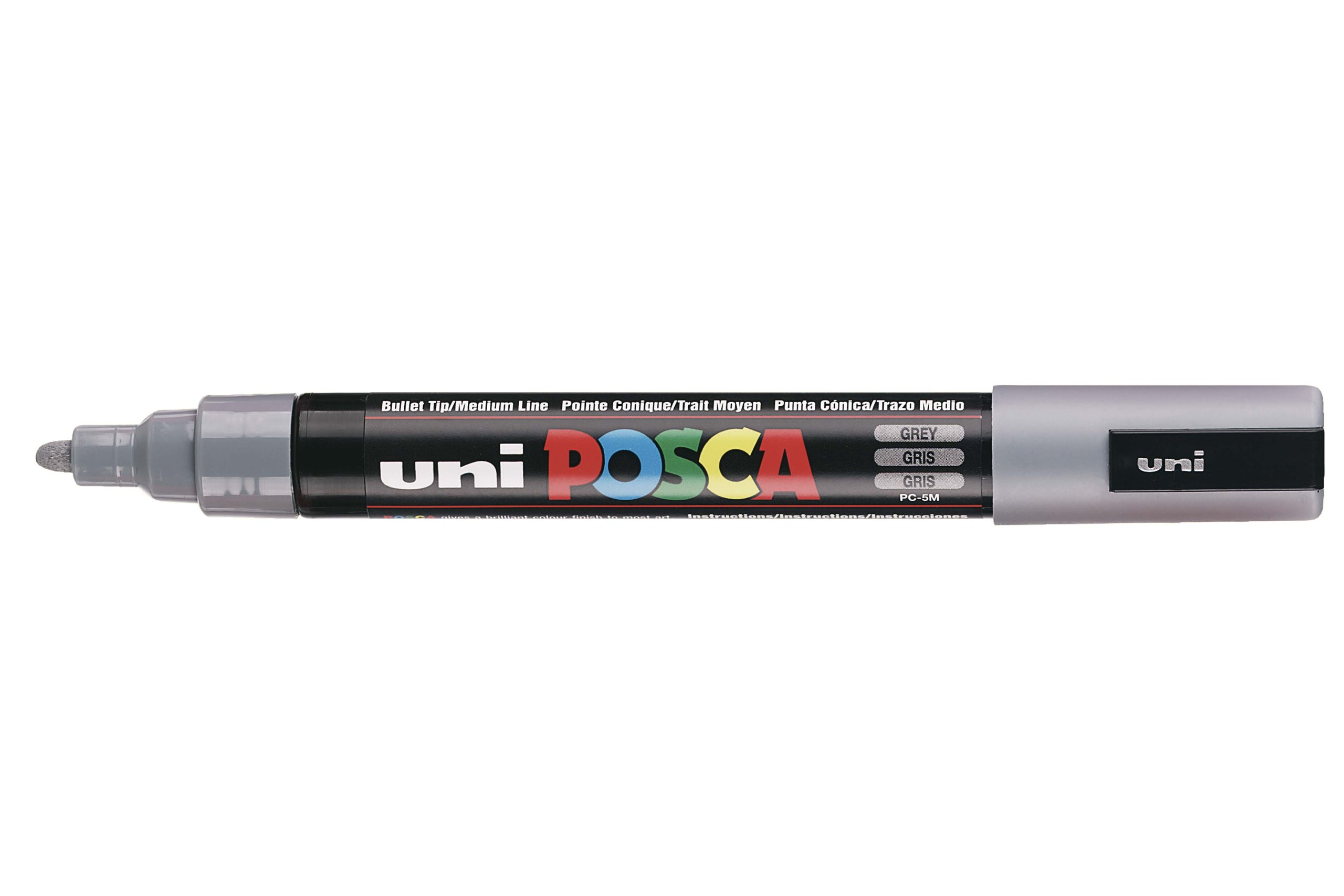 Uni-Ball Posca pc-5 m Medium Bullet Tip Marker Line Width 1.8 mm - 2.5 mm grau