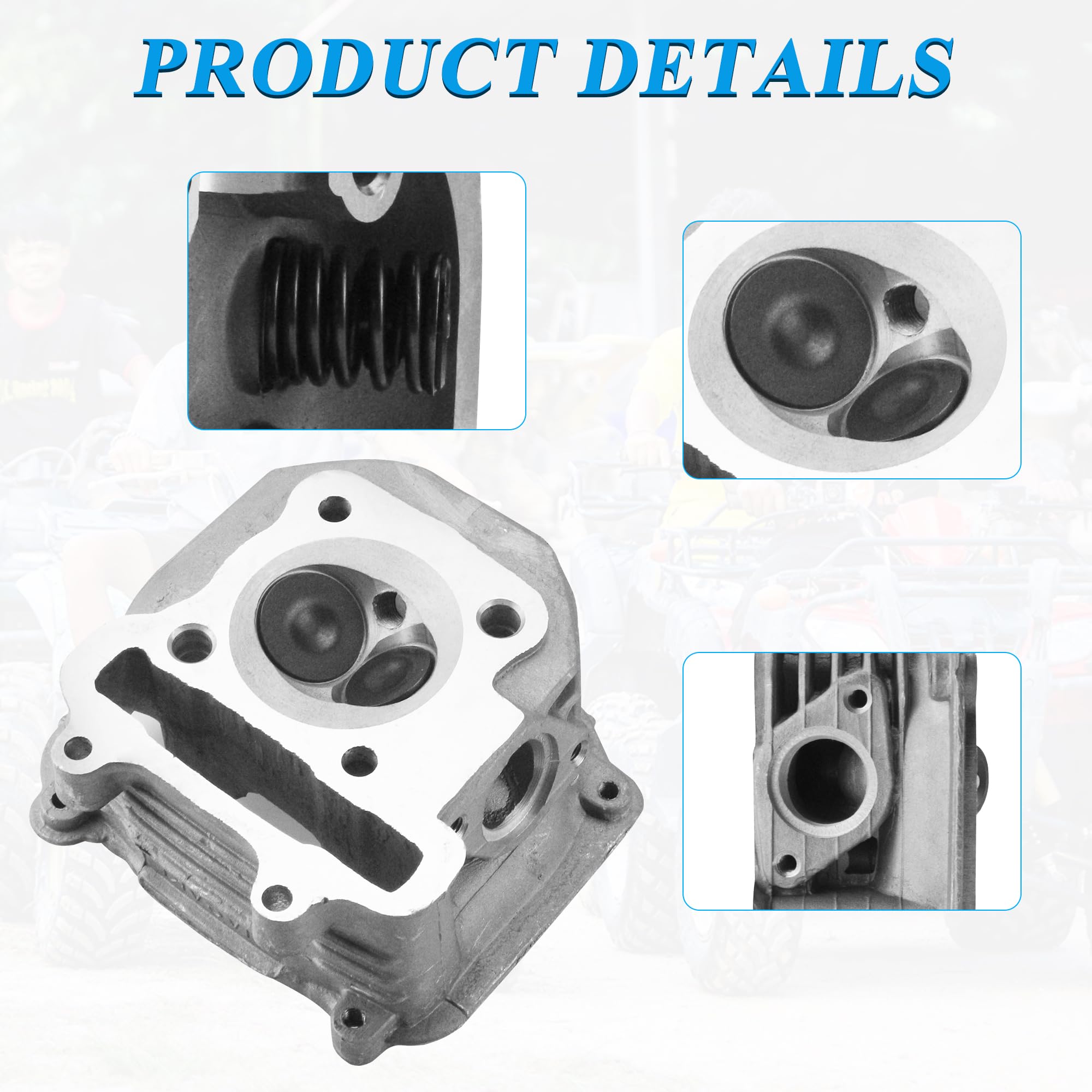 GOOFIT 57.4mm Cylinder Head Assembly Valve With GY6 150cc Chinese - View #9