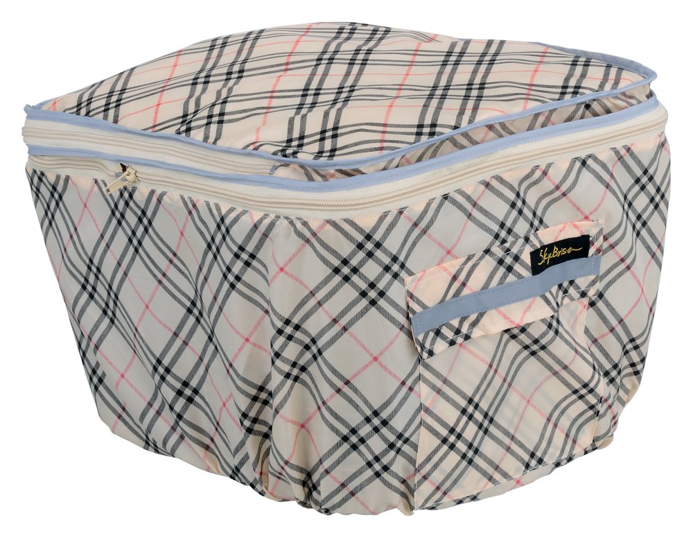 Kawasumi Seisakusho KW-268 2-Tier Rear Basket Cover, Beige Checkered