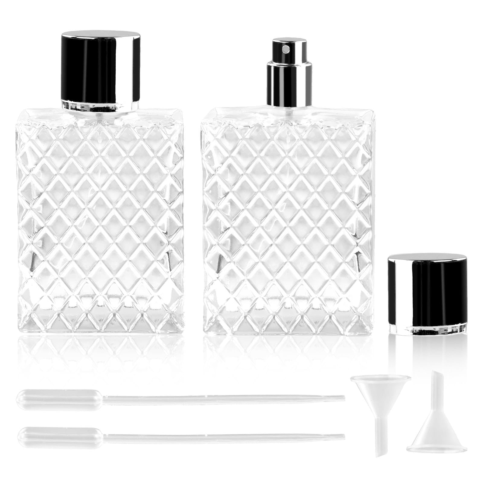 2x 100 Ml Parfümzerstäuber Aus Glas – Mit Feiner Nebeldüse, Auslaufsicher, Für Reisen & Nachfüllungen
