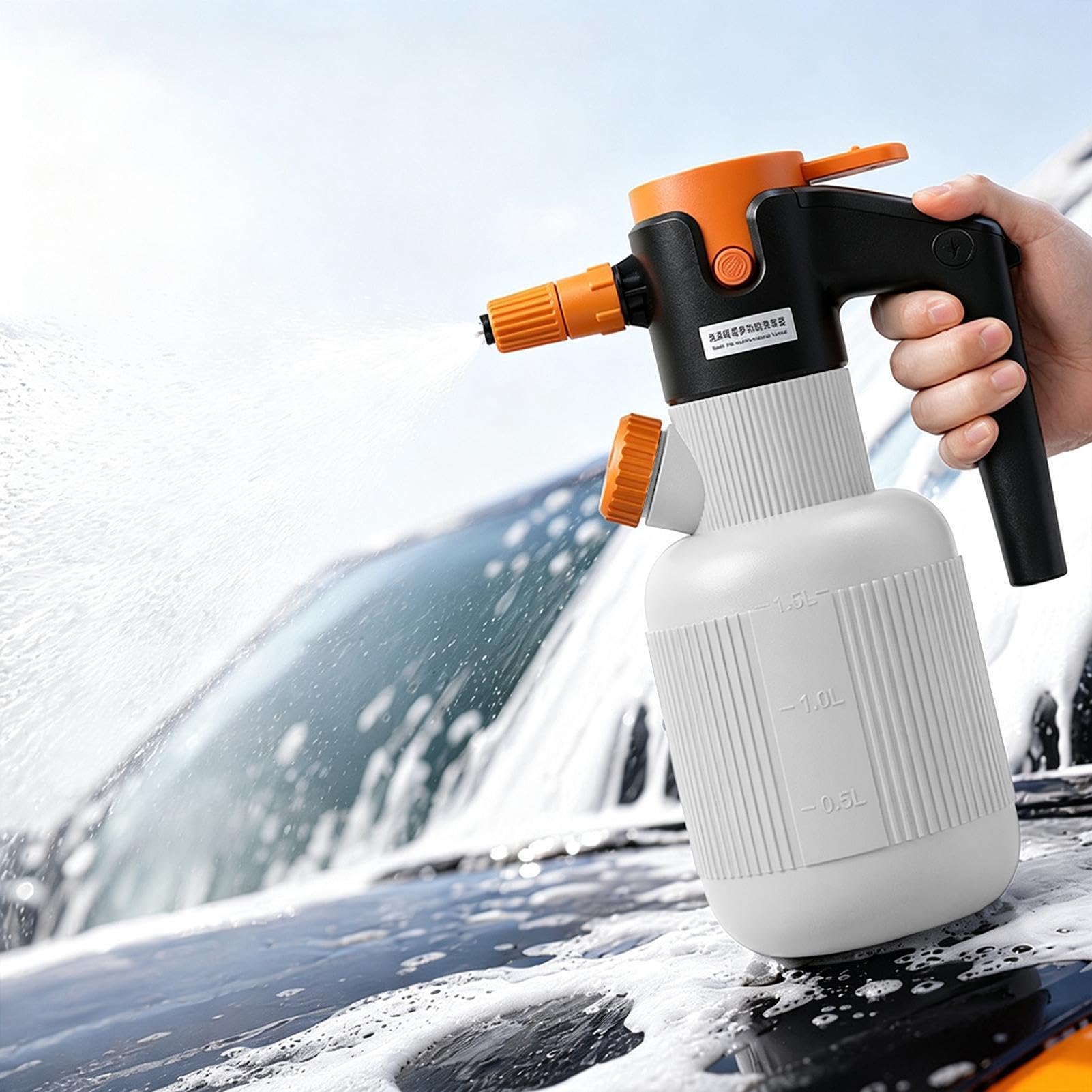 Bottiglia spray schiumosa 1.5L rondella ricaricabile automatica elettrica