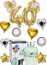 Balloons Helium 40th Birthday Anniversary and Bottle Helium Mister Helium