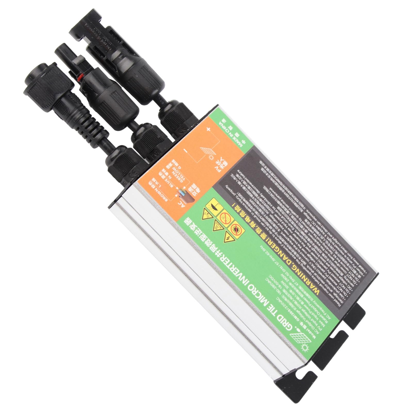 Hyuduo Inverter Fotovoltaico Trifase a Onda Sinusoidale Pura 300 W AC 220 V con Protezione della Temperatura e Protezione Isolante per Sistemi di Rete Solare