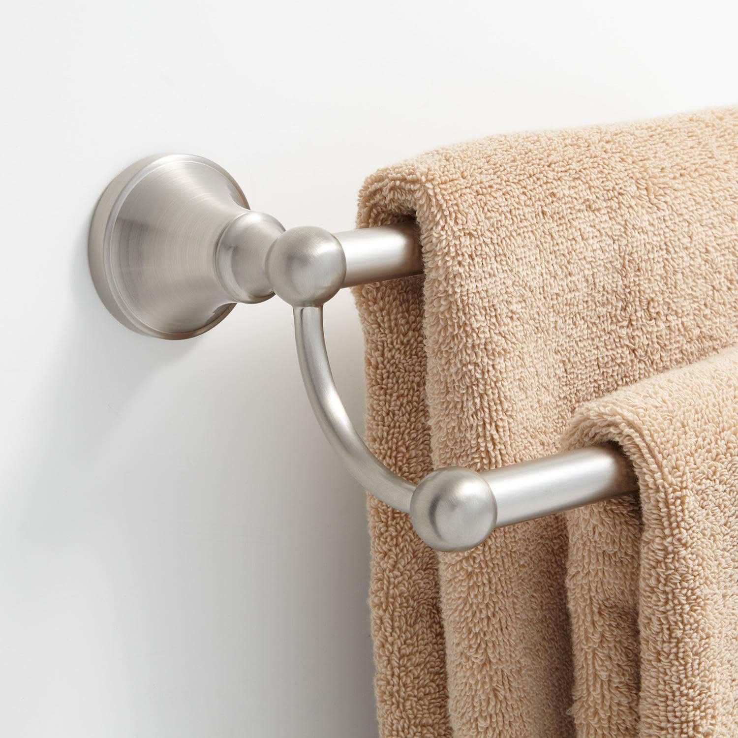 Kingston Brass BA481318SN Metropolitan Dual Towel-Bar, 18-inch Length, Brushed Nickel