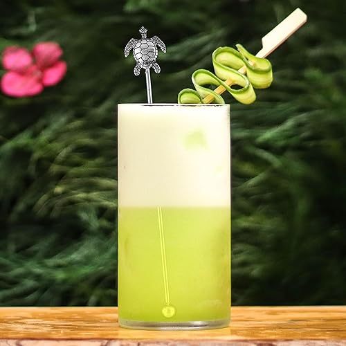 Vista 20 de UP ware Crab Swizzle Sticks, mango decorativo de aleación de zinc con agitador de acero inoxidable 18/8, agitadores de bebidas de cóctel