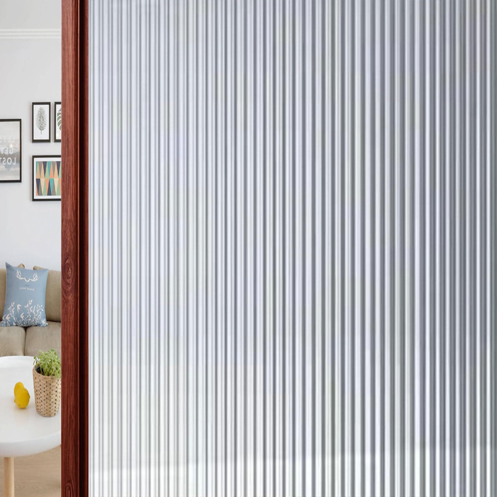 Vinilos para Cristales Vinilo Ventana 110 x 370 cm Película Decorativa Opaca Autoadhesiva Vinilo de Ventana Esmerilada Decorativa para Dormitorio Sala Comedor, Changhong 2
