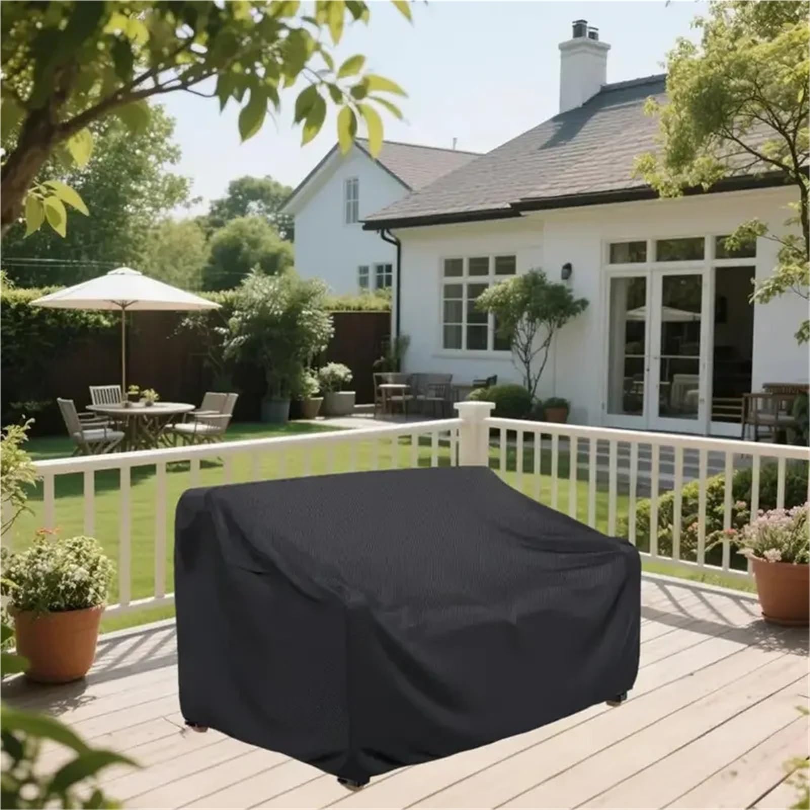 1 Stück 210D Terrassensofa-Abdeckung, Haushaltsabdeckung, Gartenmöbelabdeckung, strapazierfähiges Polyestermaterial, Gartenmöbelschutz(215x89cm)