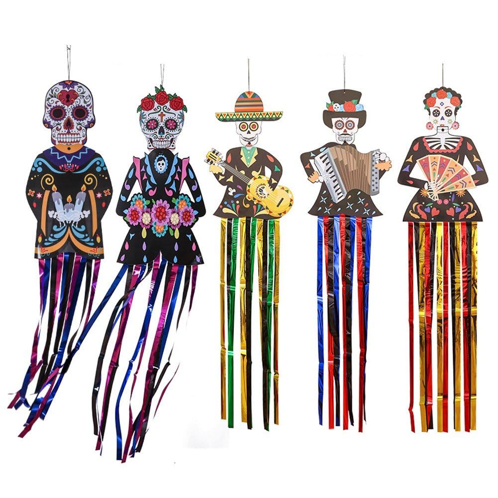 Panneau de porche du Jour des Morts du Mexique pour décor d'Halloween