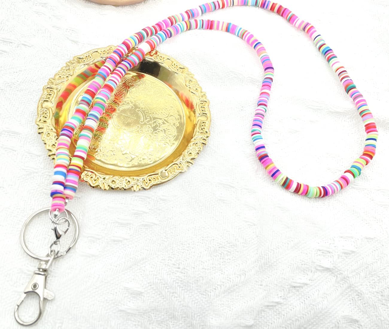 Boho Beaded Lanyards for ID Badges with 2 Buckles + 2 Styles ID Holder + 2 Phone Tether Tabs - Image 4