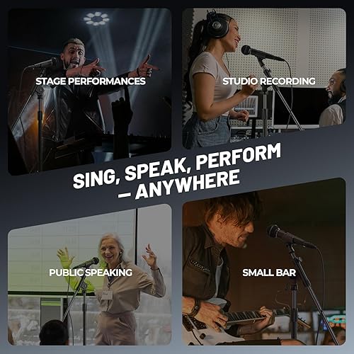 Miniatura 6 de Phenyx Pro Micrófono vocal dinámico, micrófono cardioide con interruptor de encendidoapagado, cable XLR de 16.4 pies, clip de micrófono, bolsa de