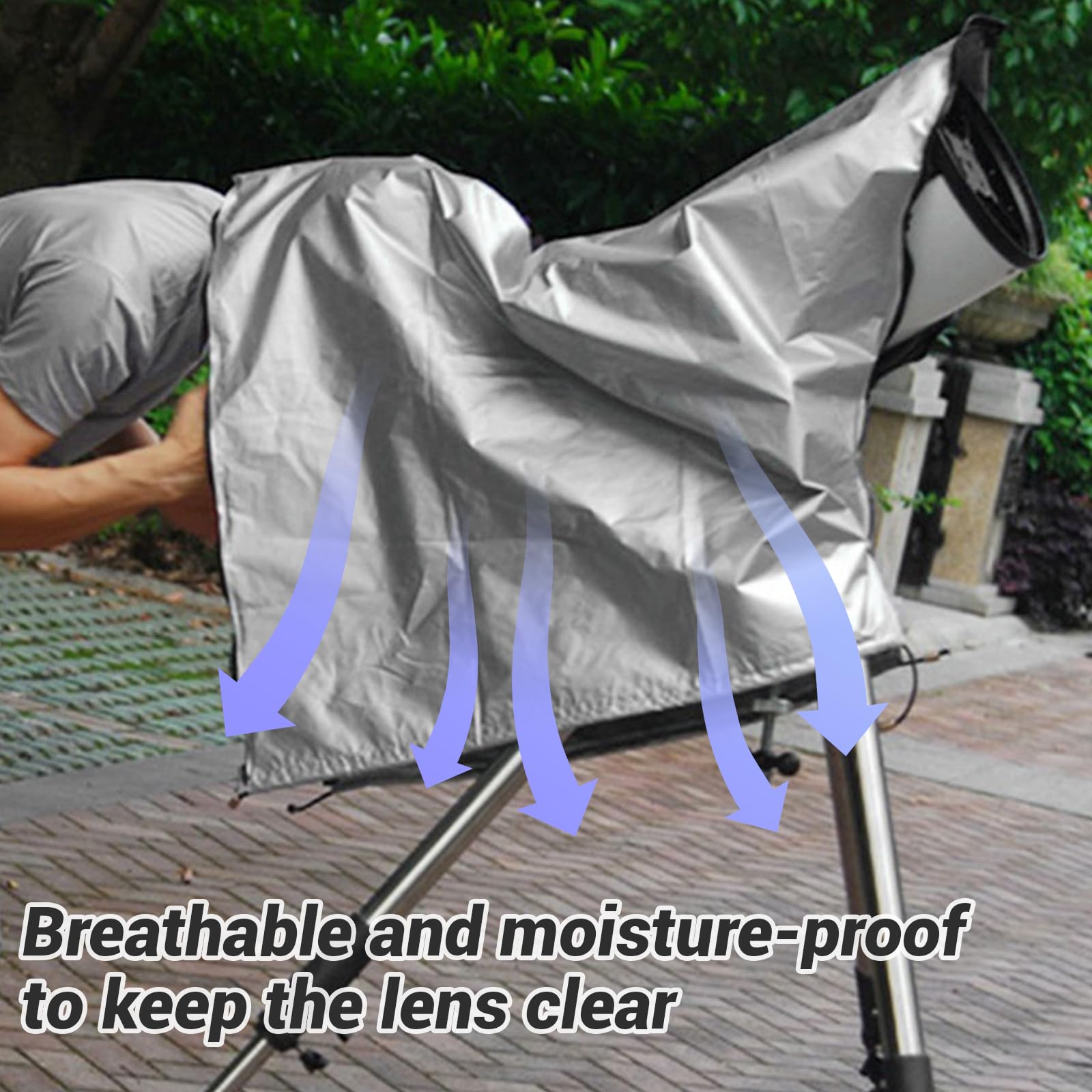 Housse de télescope avec cordon de serrage réglable - Housse de protection solaire étanche à la poussière - Pour l'intérieur et l'extérieur - 150 x 85 cm