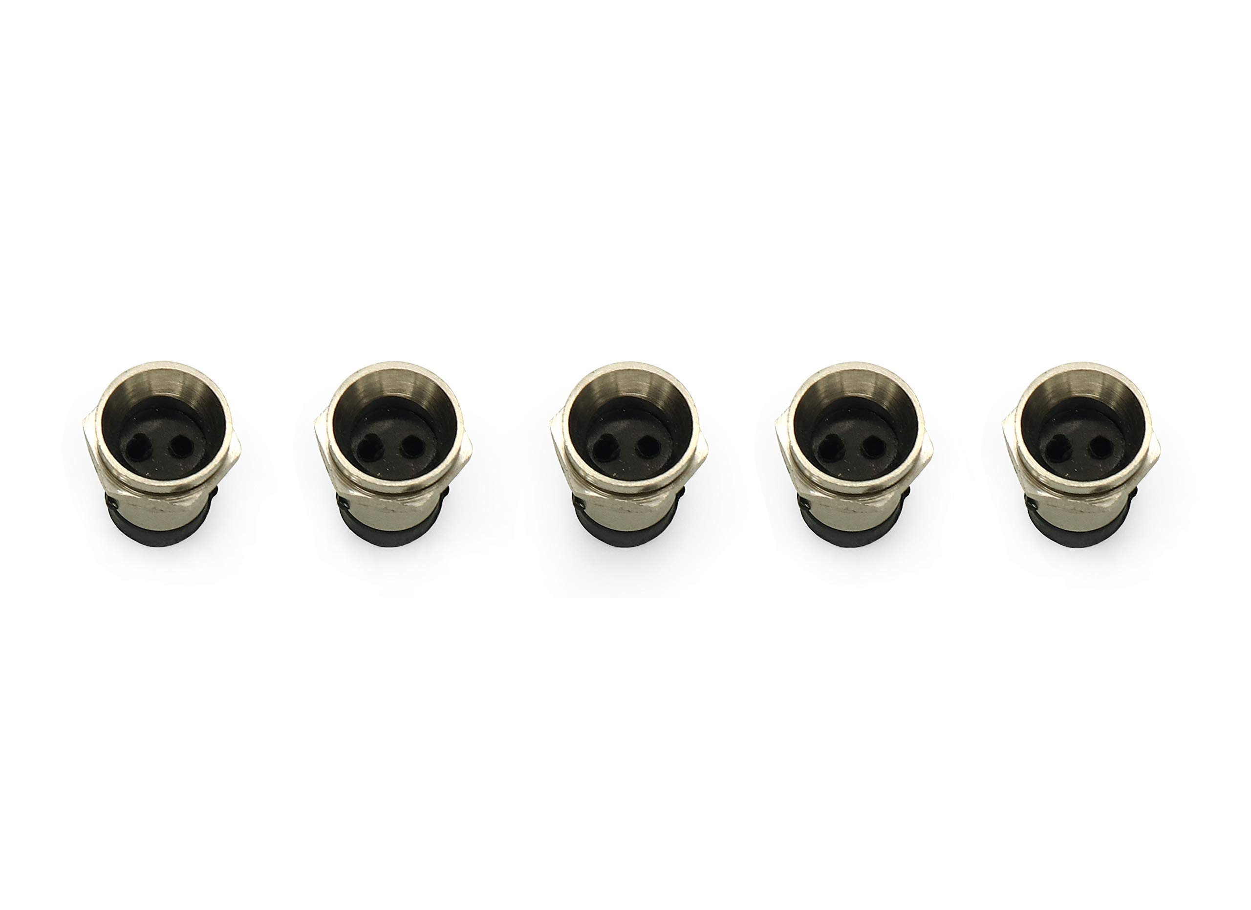 Electronicspices 5PCS 5mm LED Holder Chrome Metal Silver open type-image-18