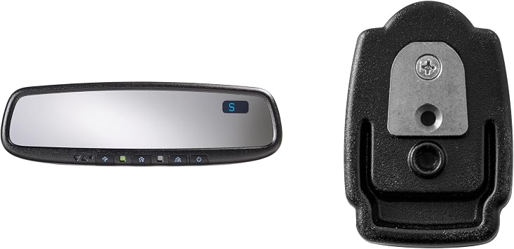 Advent ADVGEN45AB5 Gentex Auto Dimming Rear View Mirror with Compass and Homelink 5 Blue Buttons with Advent GENMM3 Rear View Mirror Mount for Honda/Subaru