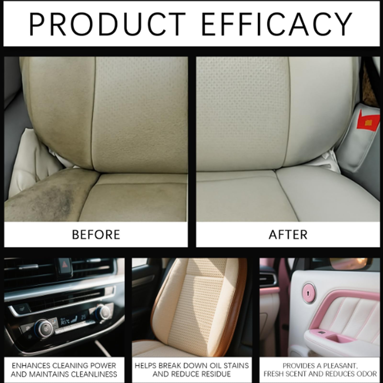 All Purpose Degreaser-All Purpose Cleaner for Car and House Lemon Scent Heavy-Duty Cleaning Spray Quick Stain Removal (2pcs)