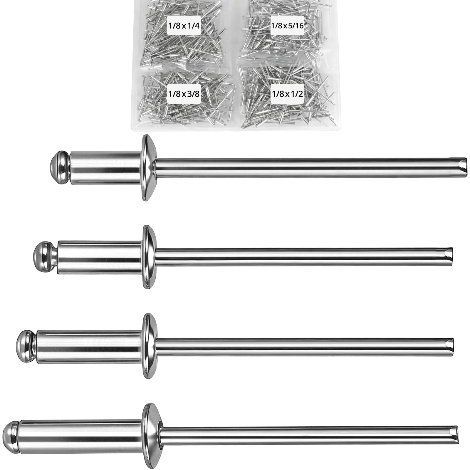 70 Pcs Rivet Assortment Kit - Blind Rivets -8