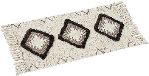 Miniatura 8 de nanbowang Alfombra de pasillo bohemia de 2 x 4.3 pies, alfombra de pasillo lavable, alfombra de piso de cocina con borlas, alfombra de pasillo