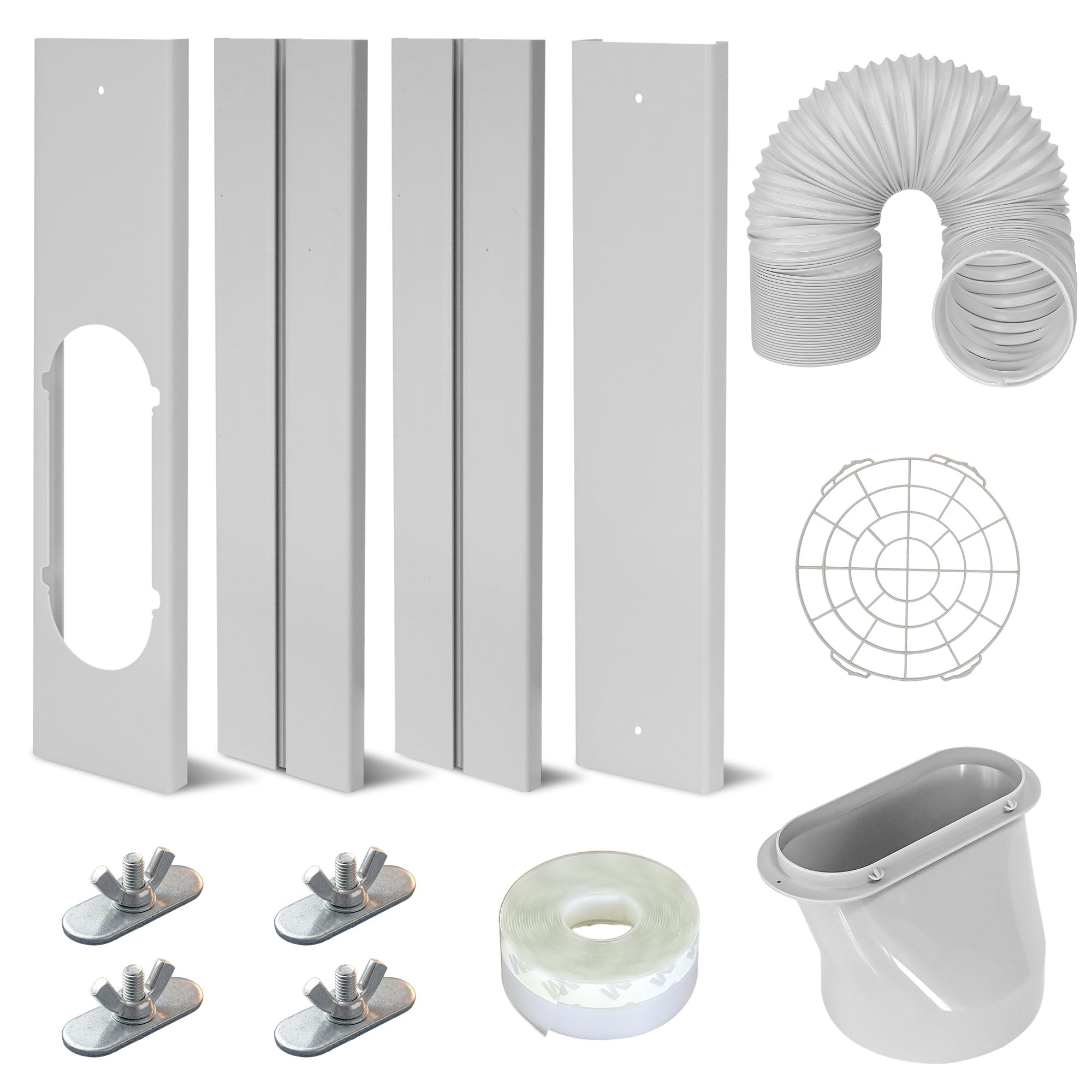 Photo 1 of ***MISSING PARTS***
SUREPHON Portable Ac Window Vent Kit,Adjustable Air Conditioner Window Seal Kit with 5.9 Inch Diameter 59" Length Ac Exhaust Hose for Vertical/Horizontal Window