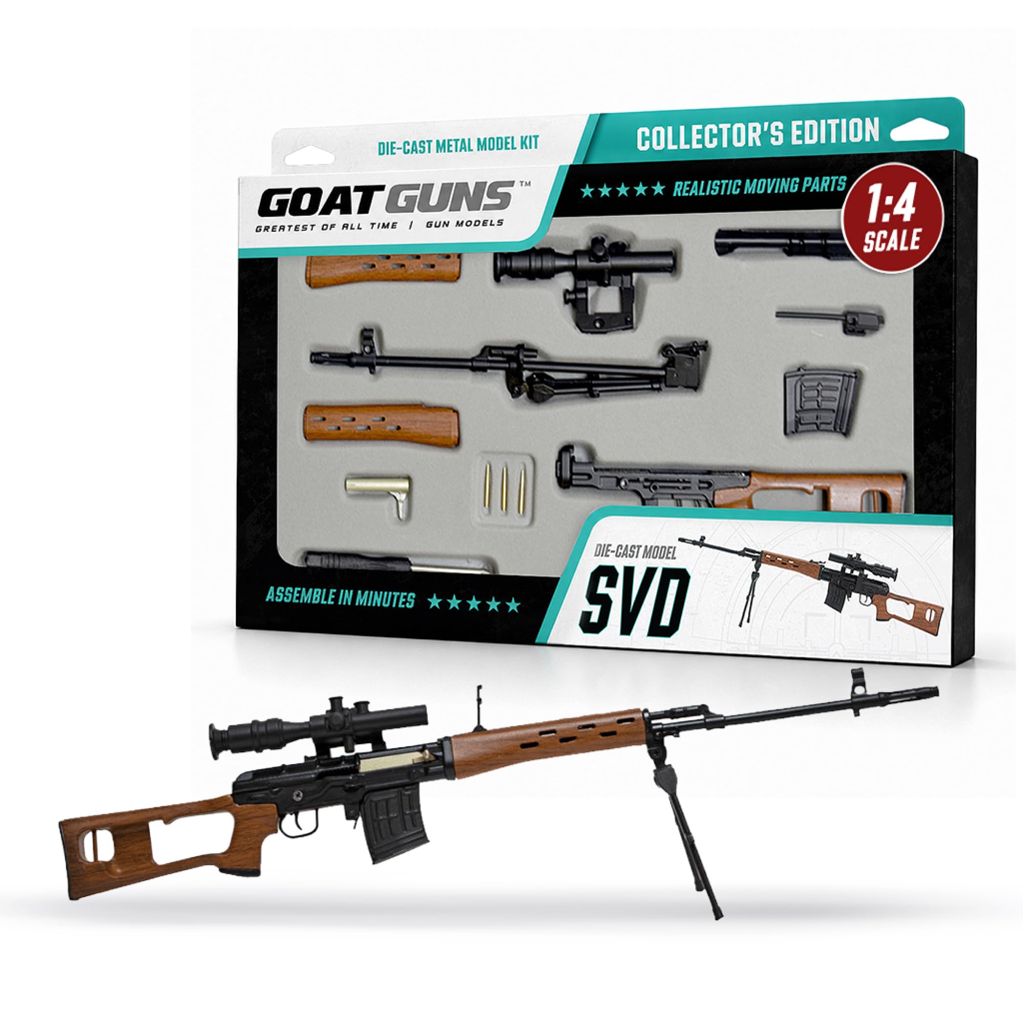 Amazon.co.jp: GOAT GUNS SVD Dragunovモデル - 1:4スケール ダイ