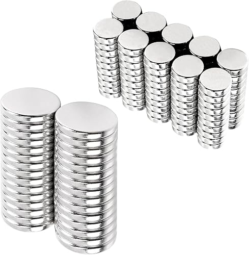 MIN CI 130 imanes de neodimio de 2 tamaños, redondos pequeños imanes de tierras raras decorativos para nevera, pizarra, manualidades, nevera,