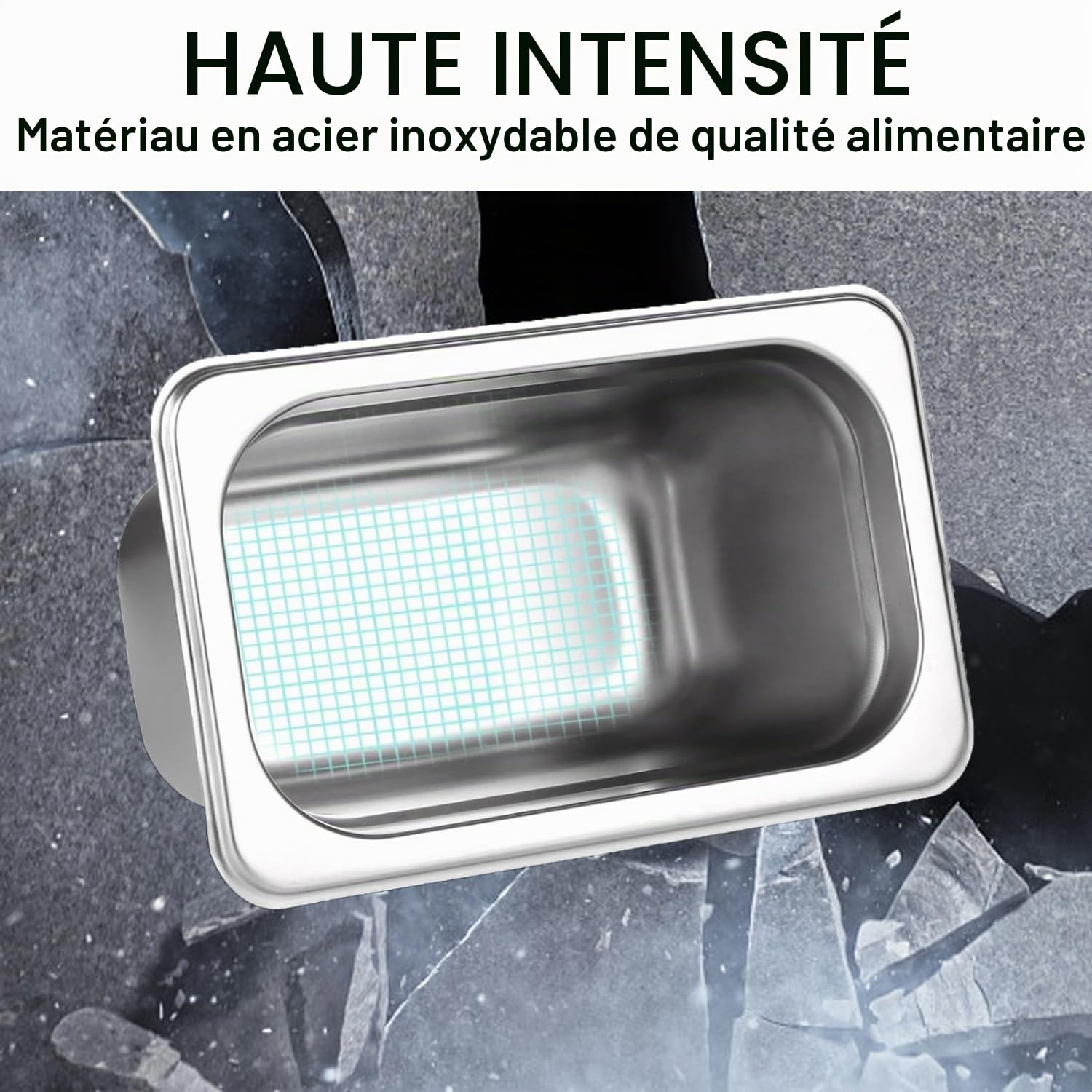 Lot de 5 boîtes de conservation avec couvercle, en acier inoxydable, 17,5 x 11 x 10 cm